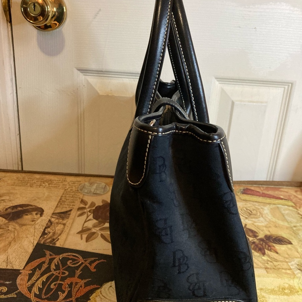 DOONEY & BOURKE signature tote satchel SHOULDERBAG D&B black logo - Picture 3 of 11